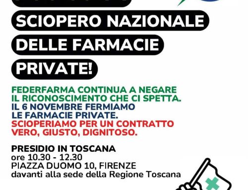 SCIOPERO NAZIONALE DELLE FARMACIE PRIVATE