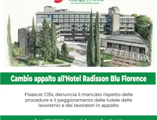 Cambio appalto all’Hotel Radisson Blu Florence
