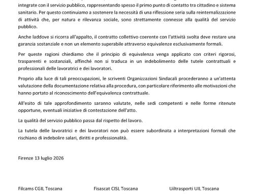 comunicato stampa front office del 13.7.2026
